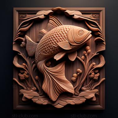 3D model st Afiosemion Shluppa fish (STL)